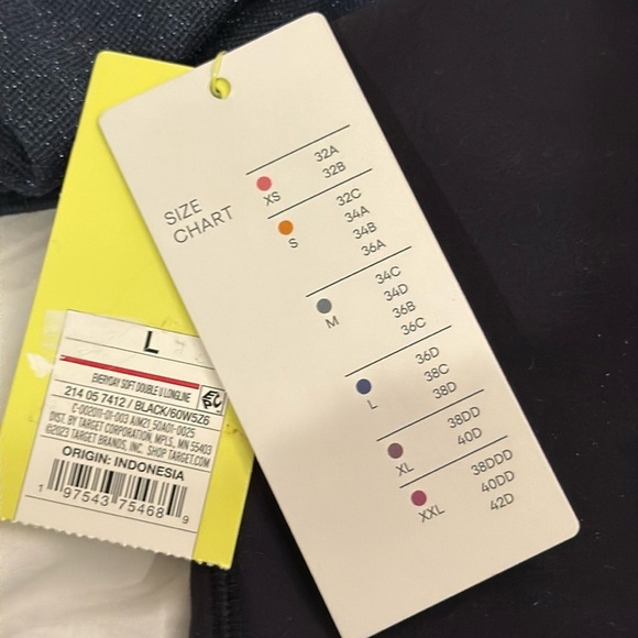 All in Motion Black Tank Top Blue Gray Cropped Top Large - Picture 7 of 8